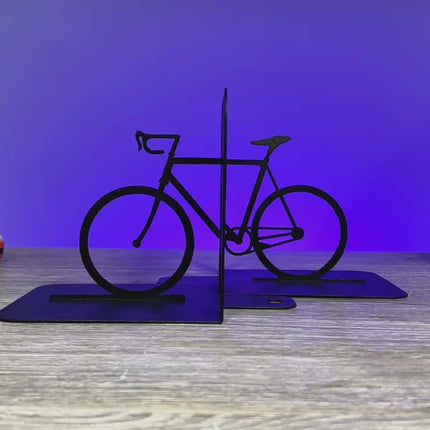 Metal Bookends – Bicycle Steel Book Holder for Shelves & Office Decor