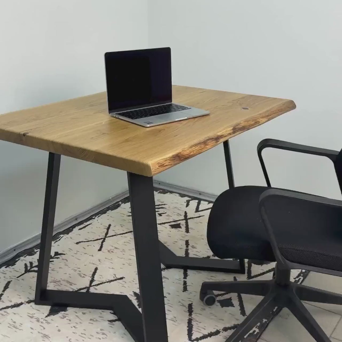 Geometric Metal Table Legs Set Steel Base for Custom Tables