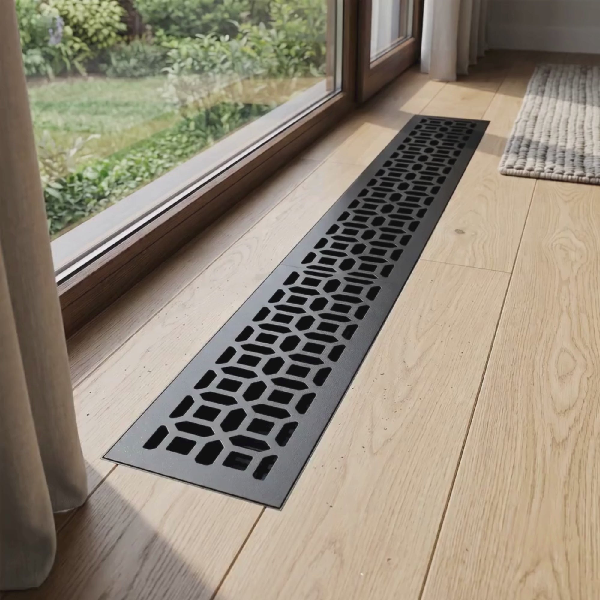 Large Custom Metal Vent Cover, Geometric Steel HVAC Grille 30-40 Inch
