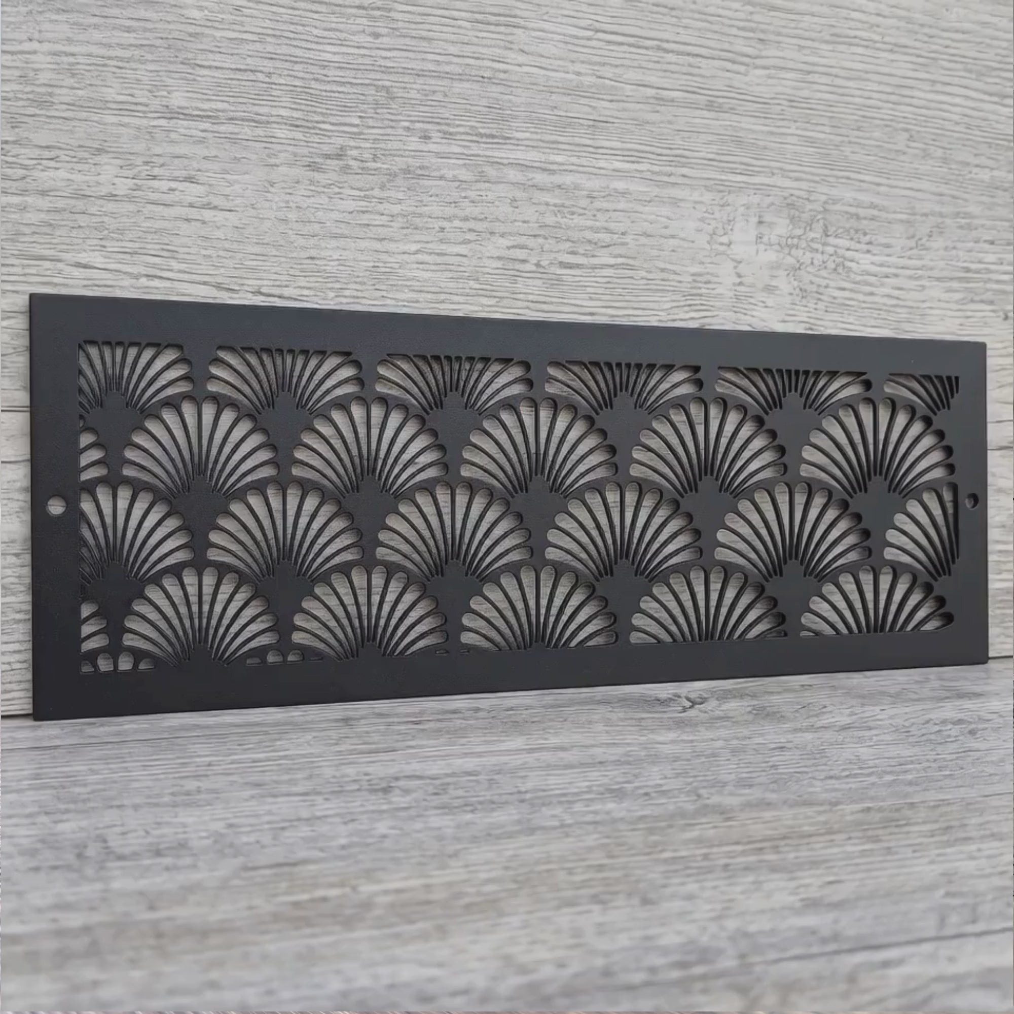 Large Art Deco Metal Vent Cover, Custom Steel HVAC Grille 30-40 Inch