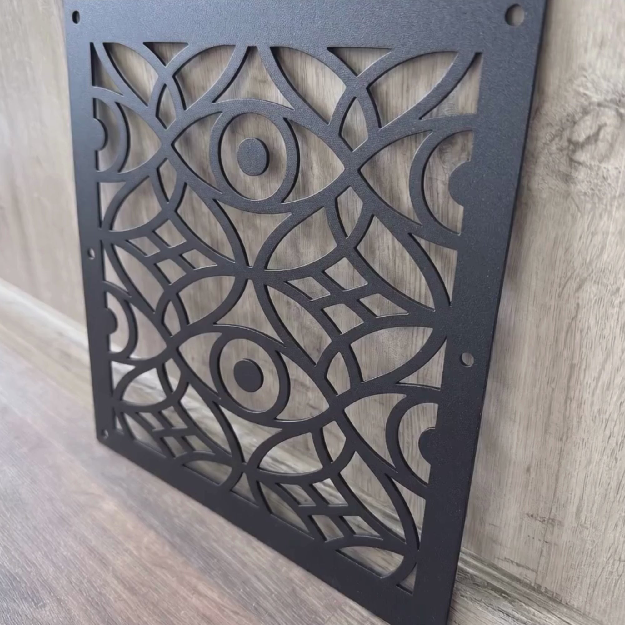 Large Geometric Metal Vent Cover, Custom Oversized HVAC Grille, Laser Cut Decorative Register