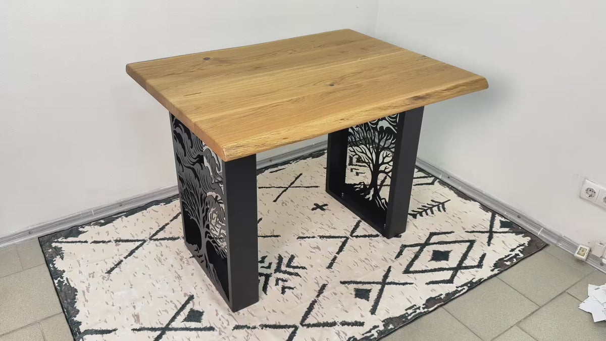 Metal Table Legs – Tree of Life Steel Base for Dining & Coffee Tables