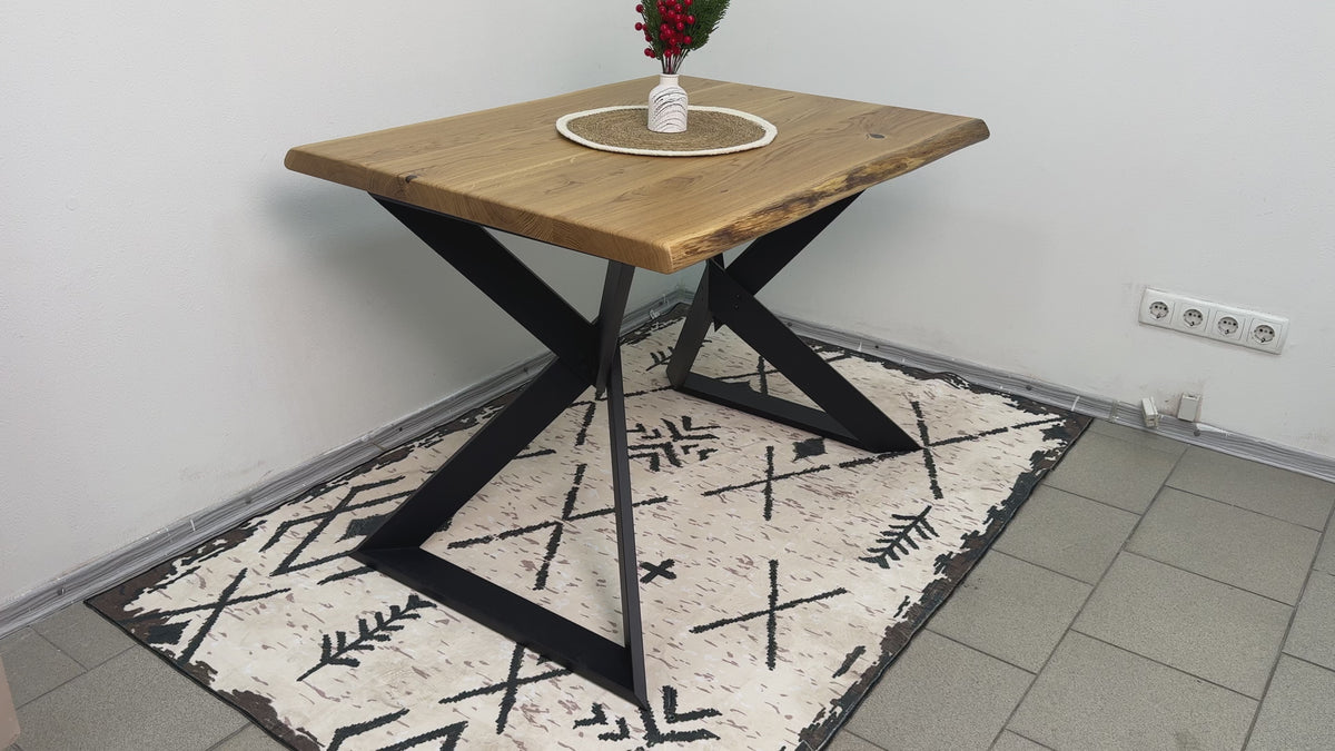 X Frame Metal Table Legs Set Steel Base for Custom Tables