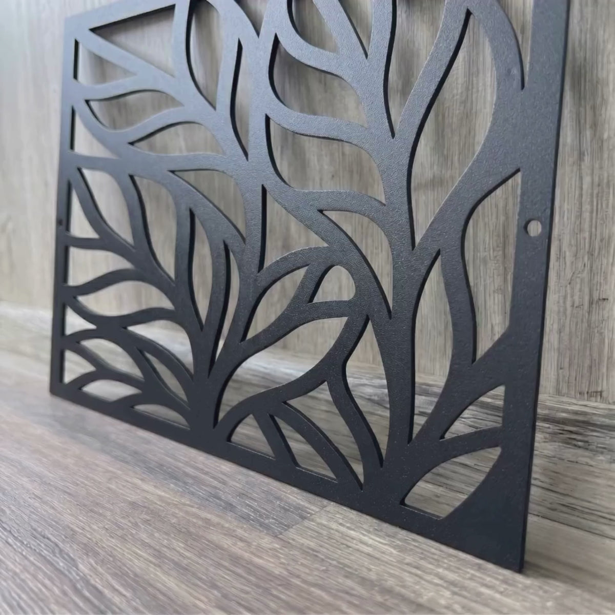 Leaf Pattern Metal Vent Cover, Custom Steel HVAC Grille With Botanical Design