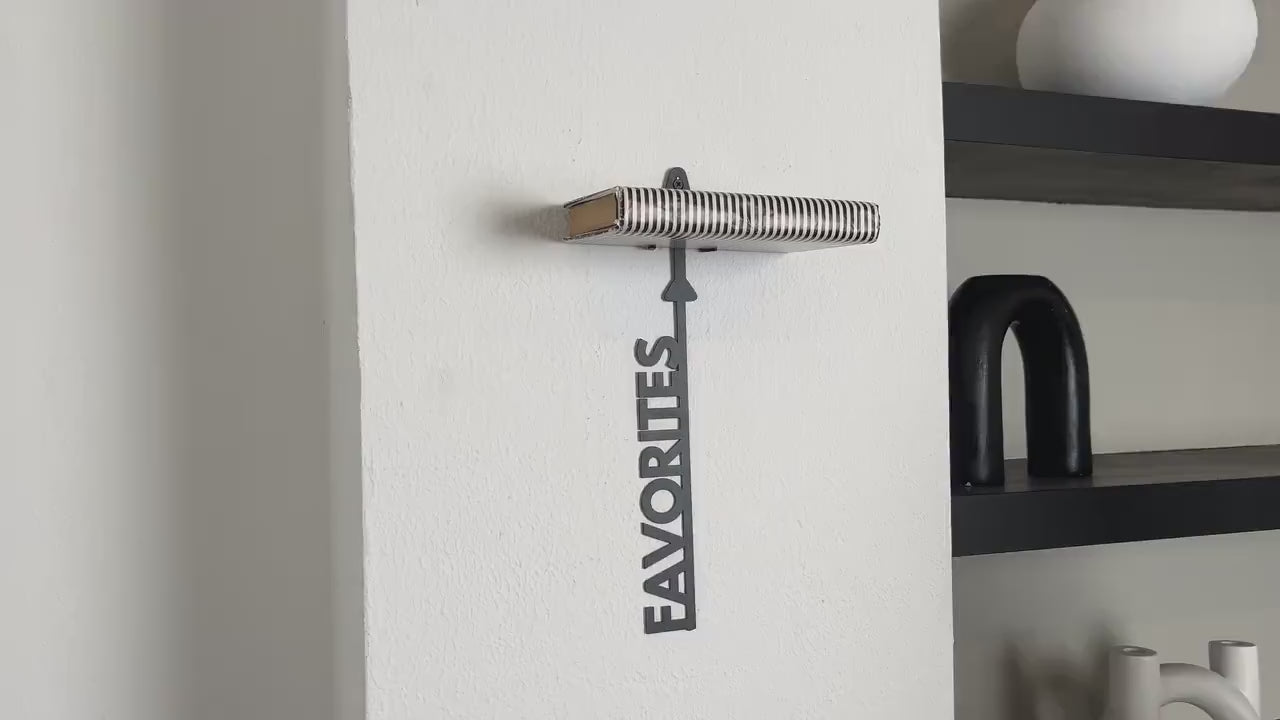 Favorites Metal Wall Shelf, Handmade Steel Floating Book Shelf