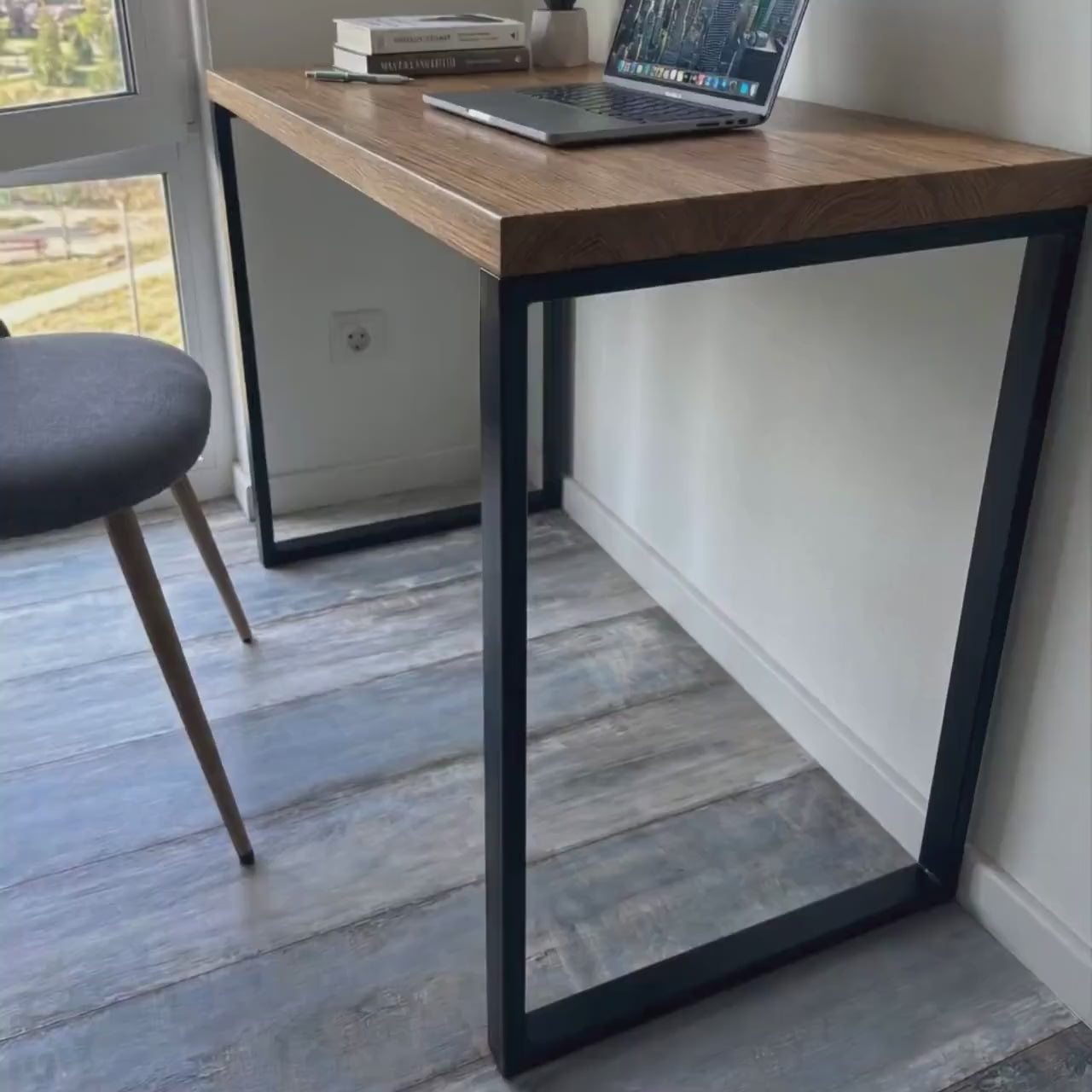 Trapezoid Metal Table Legs Set of 2 for Dining Table DIY