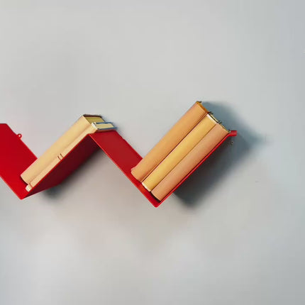 Metal Wall Shelf – W-Shaped Floating Steel Shelf for Home & Office