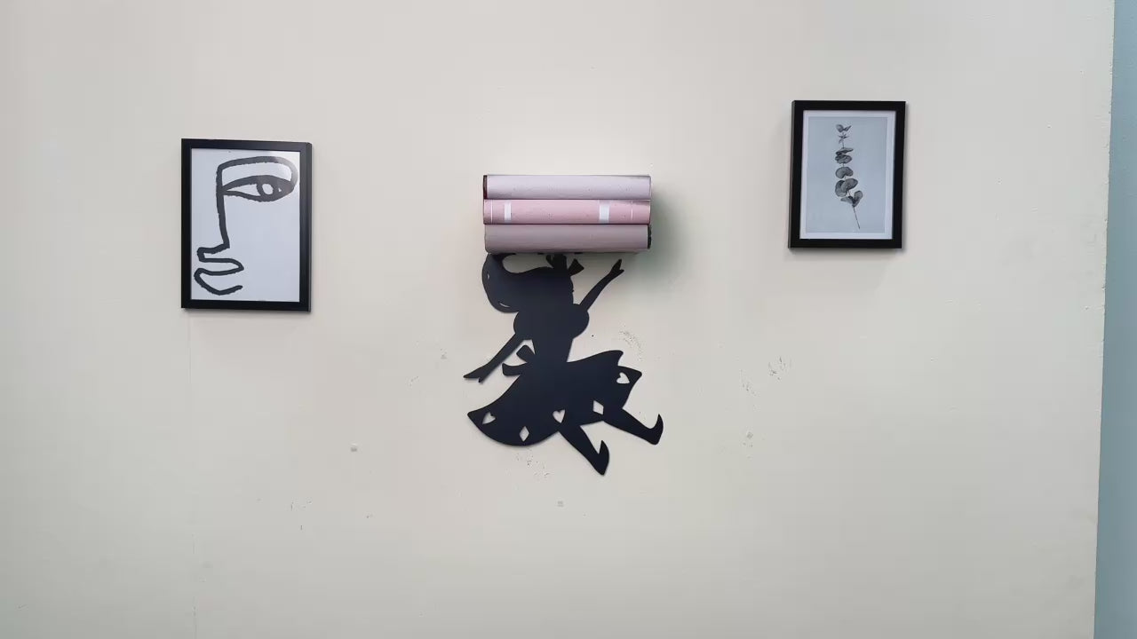 Metal Wall Shelf Book Holder – Alice Silhouette Floating Shelf