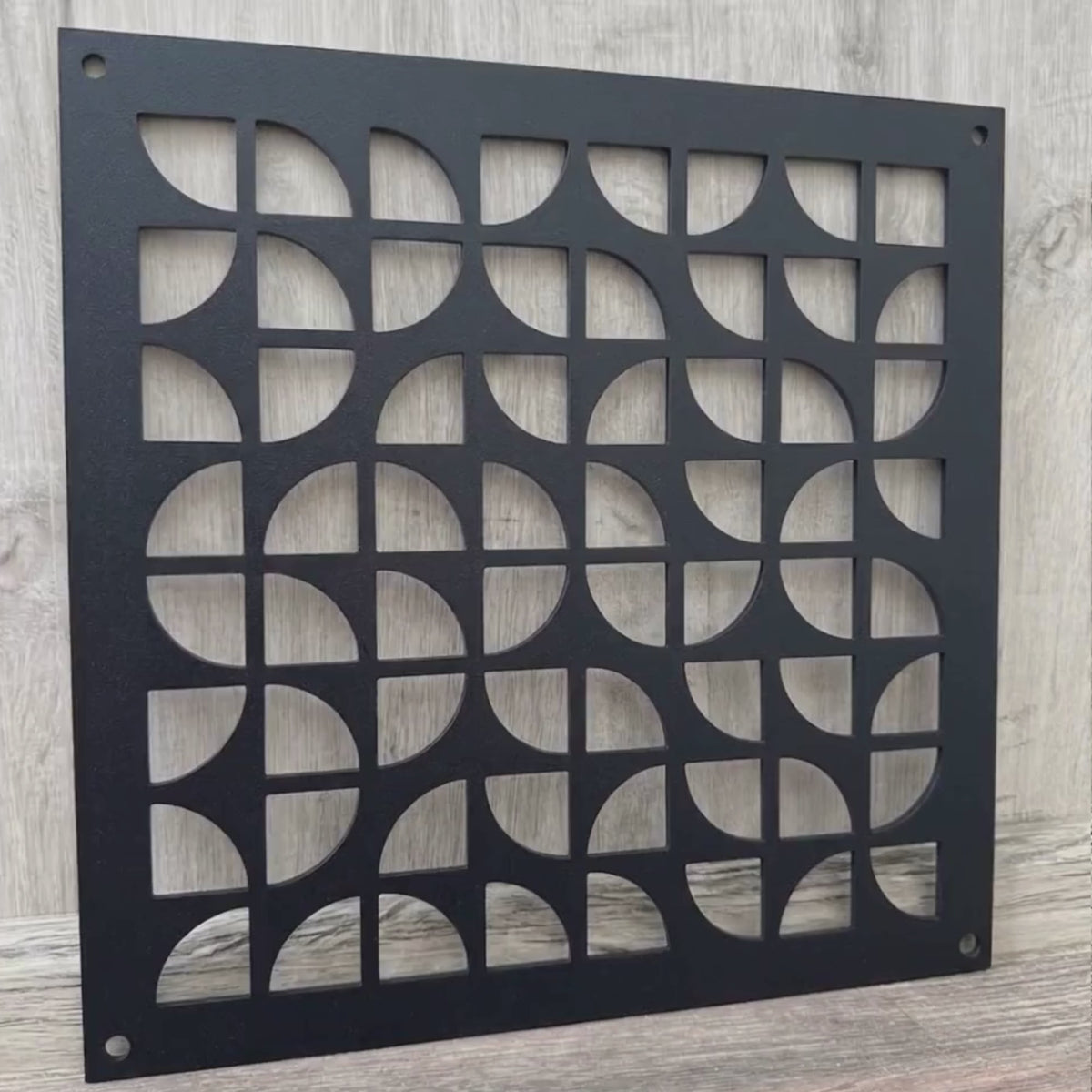 Geometric Metal Vent Cover, Custom Laser Cut HVAC Grille, Decorative Steel Register