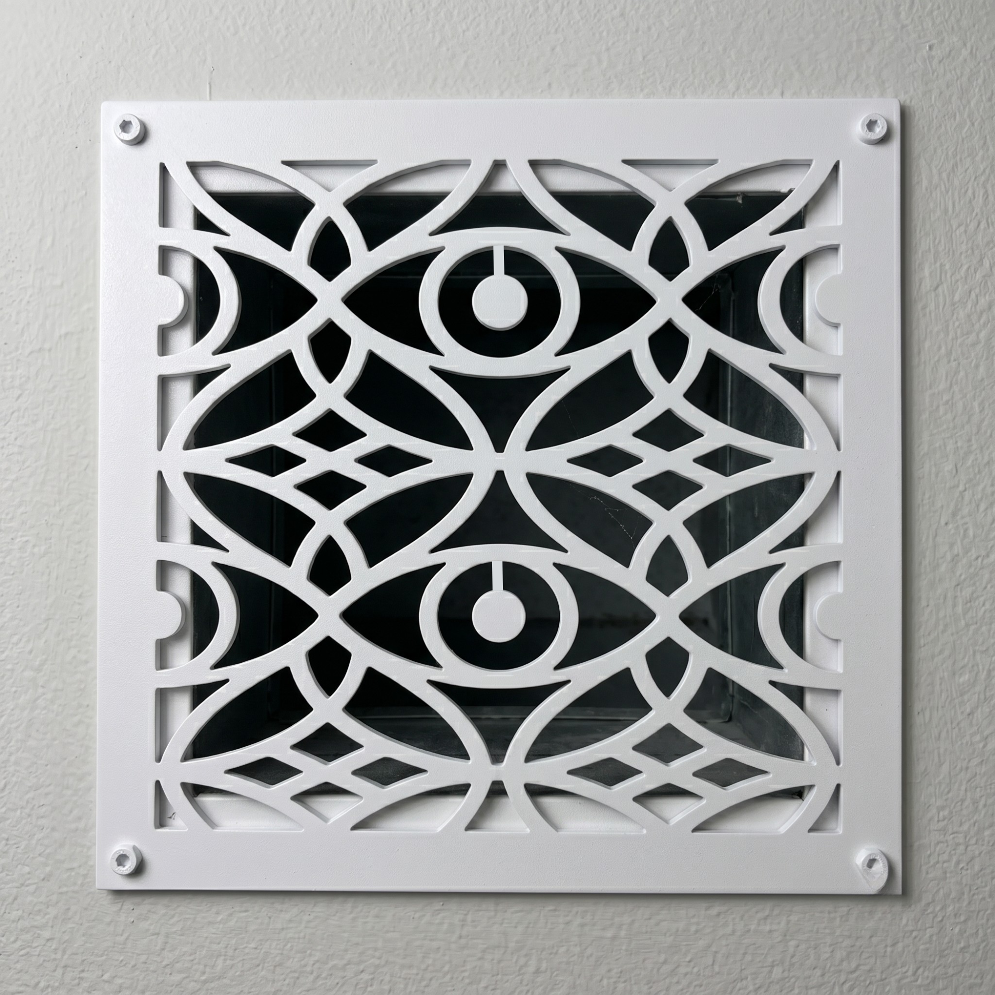 Large Geometric Metal Vent Cover, Custom Oversized HVAC Grille, Laser Cut Decorative Register