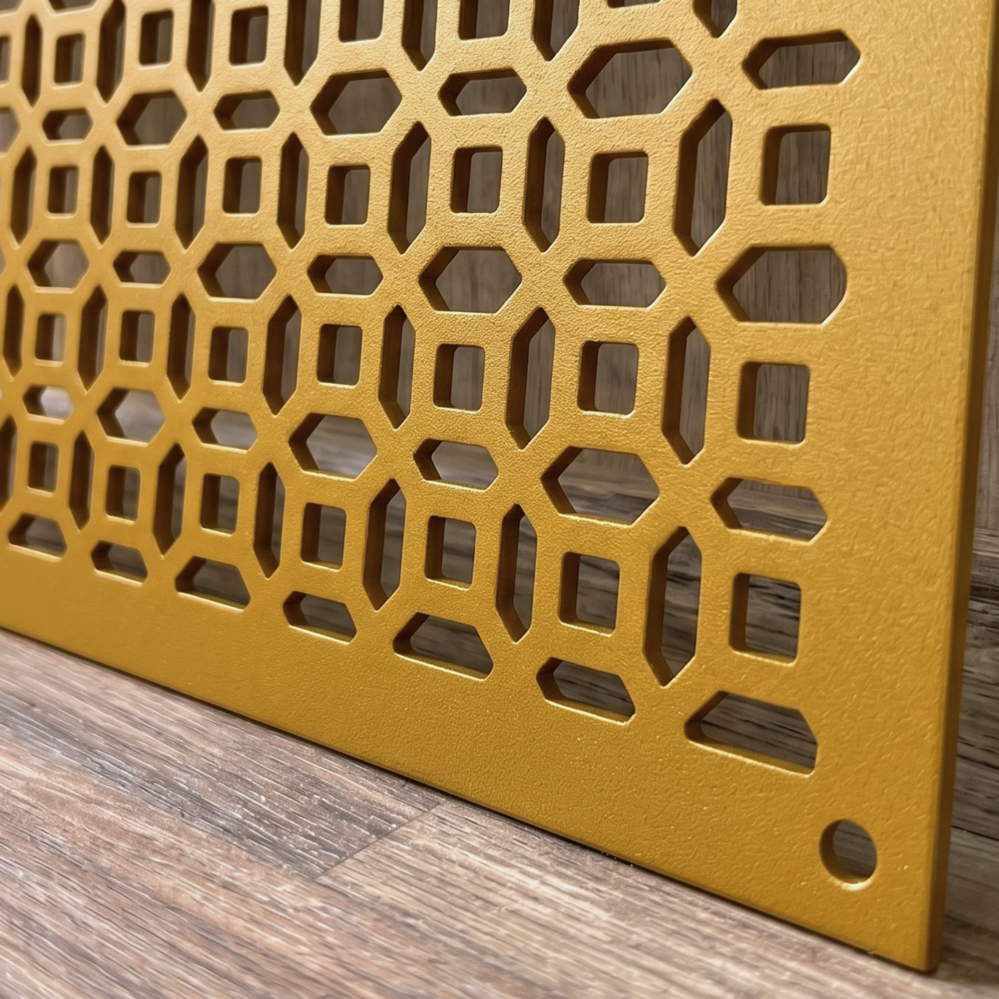 Custom Metal Vent Cover, Modern Steel HVAC Grille With Geometric Pattern