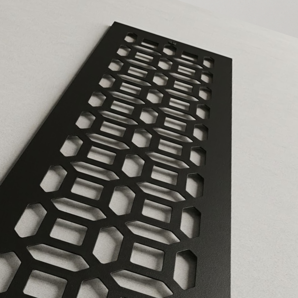 Custom Metal Vent Cover, Modern Steel HVAC Grille With Geometric Pattern
